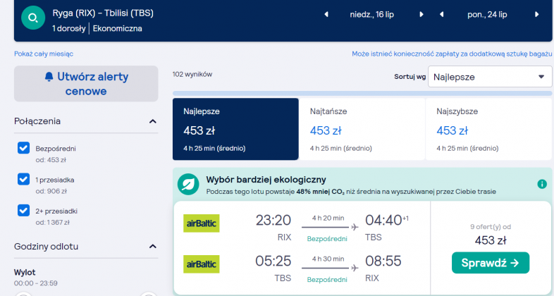 Promocja Air Baltic. Loty do Tbilisi, Batumi, Erywania i Baku już od 413 zł