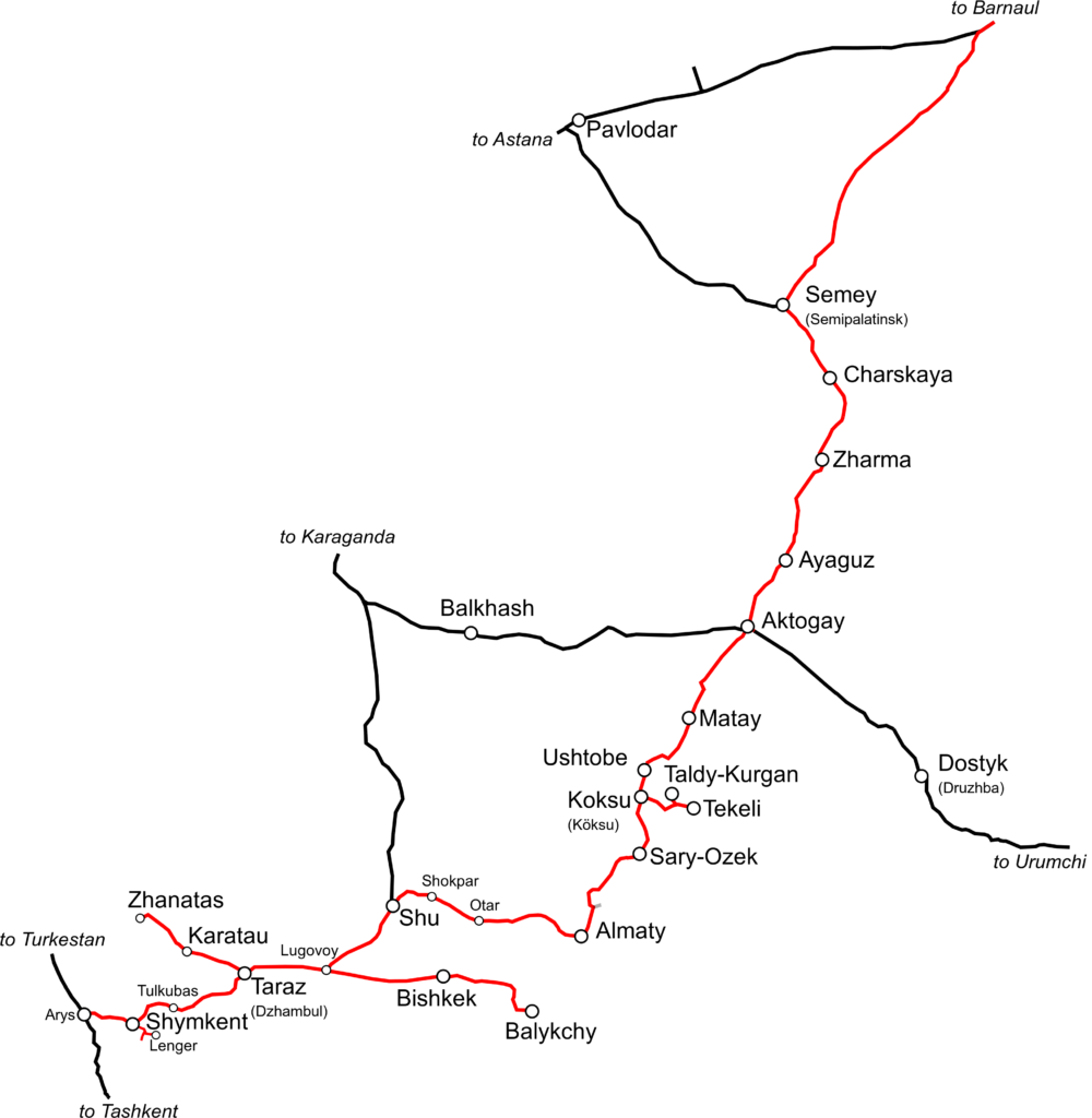Pociągi w Kirgistanie